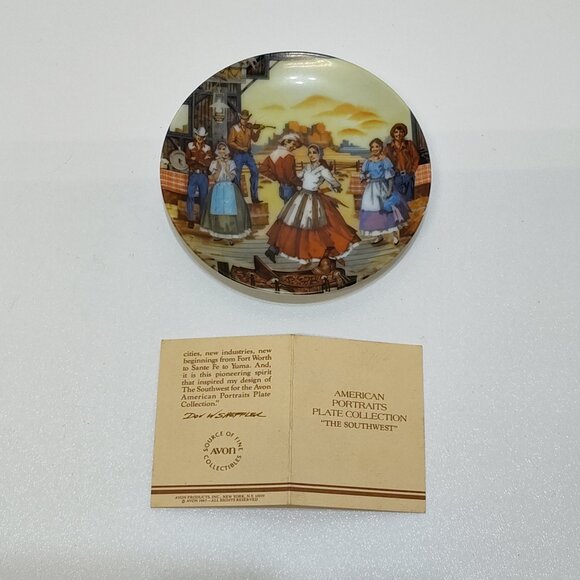 Avon American Portraits Plate Collection 1985 Set Of 5 Including Original Boxes - Picture 4 of 15